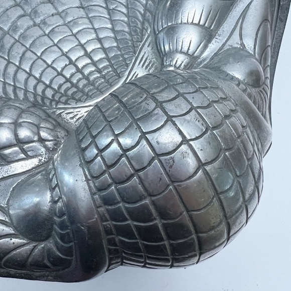 Arthur Court Designs 1981 Sea Shell Clam Serving Bowl Chip And Dip Cast Aluminum - Picture 9 of 10